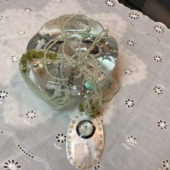 Helly Hansen WATCH in handcrafted natural stone necklace, EUC - Picture 10 of 16